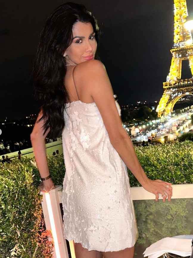 Camellia A Line Spaghetti Strap White Sequin Short Homecoming Dress Cocktail Dress SH3906