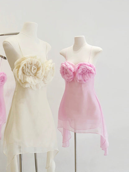 Vestidos de fiesta cortos rosas con tirantes finos, corte A, elegantes y cortos, para cóctel, de noche, para 16 cumpleaños, DH2775
