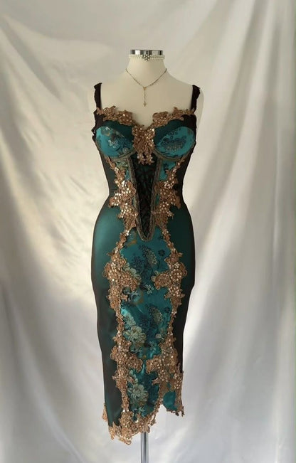 Turquoise Green Shiny Fashion Short/Mid-Length Chiffon Sequin Homecoming Dress Birthday Party Dress gh5008