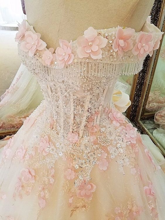 Elegante vestido de quinceañera rosa con apliques de corazón, largo hasta el suelo, para fiesta de graduación, cumpleaños, noche, baile, TP4418
