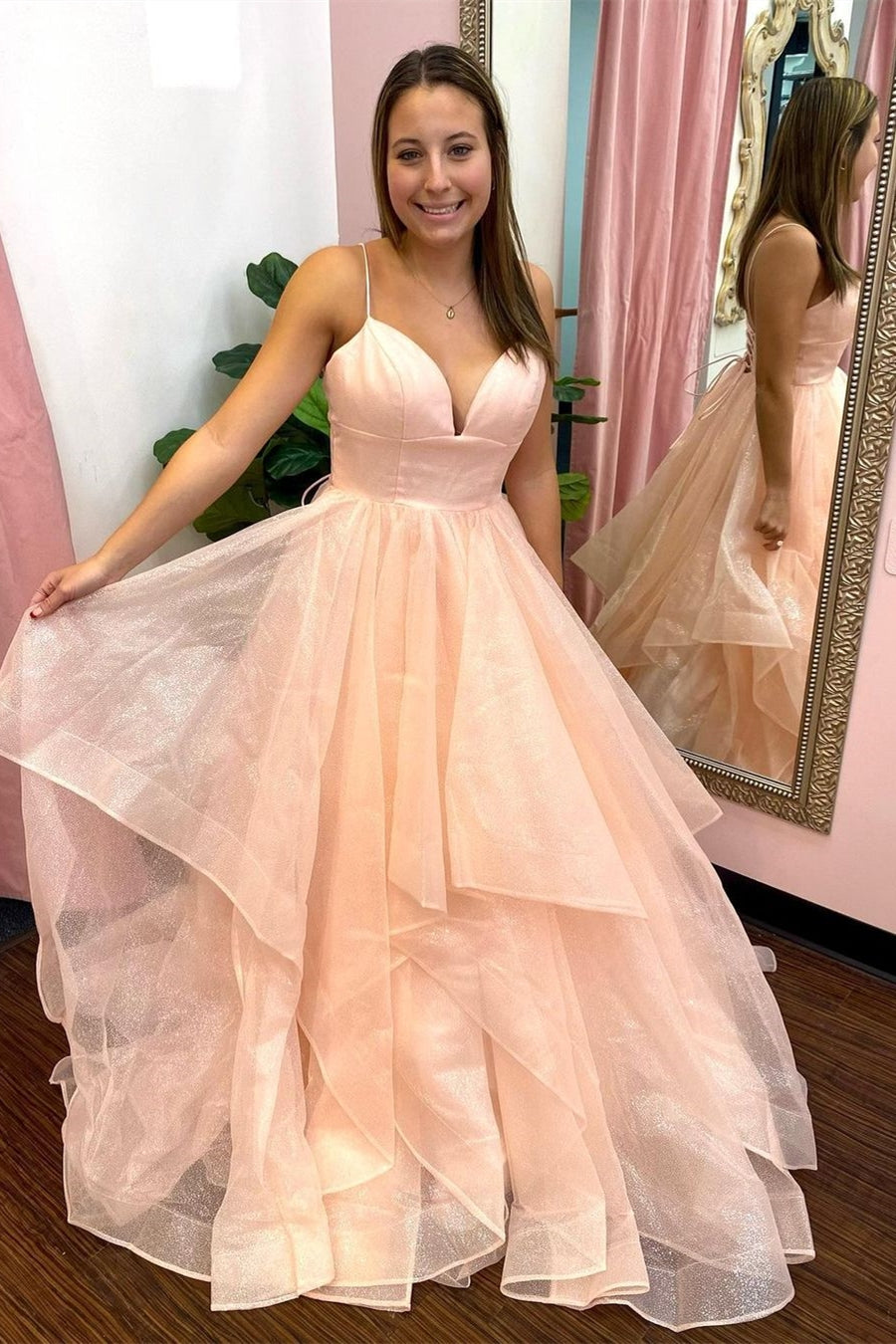 Vestido de fiesta largo con capas de princesa lavanda, vestidos para fiestas, eventos y cumpleaños.