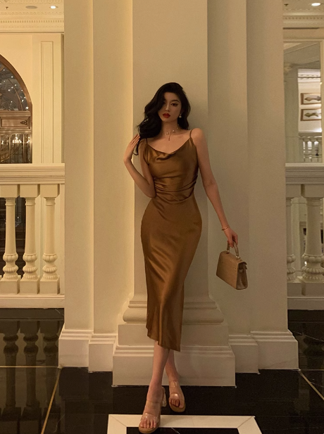 Vestido de fiesta de sirena con tirantes finos para 18 cumpleaños, ideas para vestidos de cumpleaños para mujeres (DP2320)