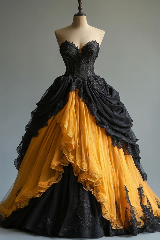 Vestido de fiesta largo vintage de encaje con escote en forma de corazón, hermoso vestido de noche formal ED01246