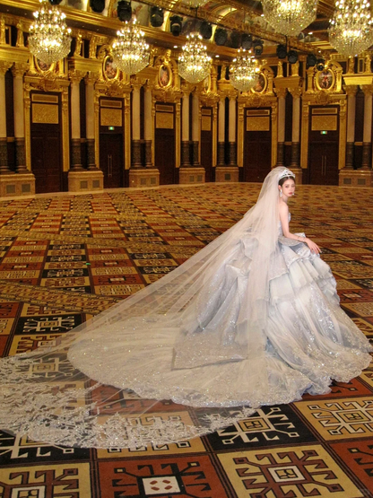 Hermoso vestido de novia de corte A con escote en forma de corazón, lentejuelas y cuentas brillantes, vestido de fiesta, vestido de noche TP4228