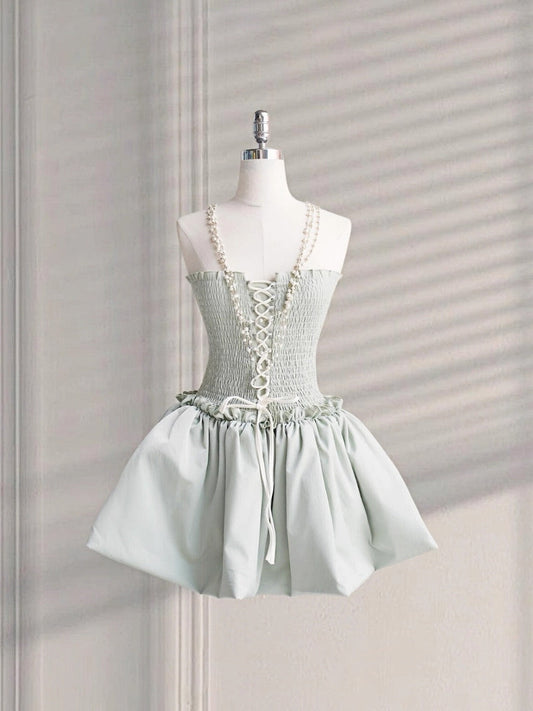 Bonito vestido de fiesta rosa sin tirantes, minivestido de fiesta, corto, formal, para el regreso a casa, elegante, de noche, corto, para cóctel, para 16 cumpleaños, de tul, DH2786