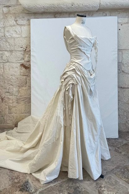 Stunning A Line Off the Shoulder Satin Long Prom Dress Evening Dress with Slit SH2268