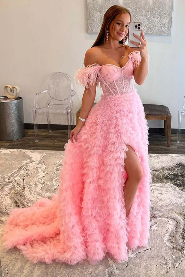 A Line Off The Shoulder Prom Dress Fablous Evening Dress,WQ110