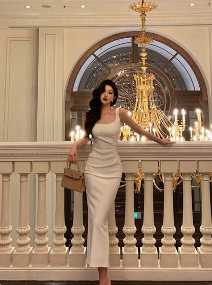 Pretty Sheath Square Neckline White 21st Birthday Dress Party Outfits Birthday Outfits For Women DP0179
