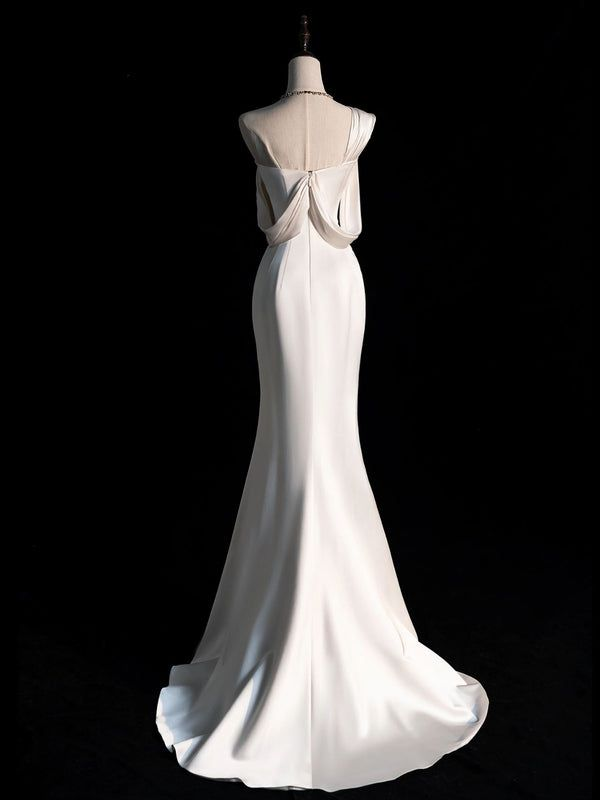 Simple One Shoulder Prom Dress Mermaid Wedding Dress SH1286