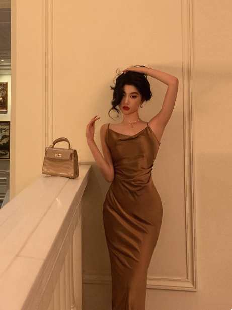 Vestido de fiesta de sirena con tirantes finos para 18 cumpleaños, ideas para vestidos de cumpleaños para mujeres (DP2320)