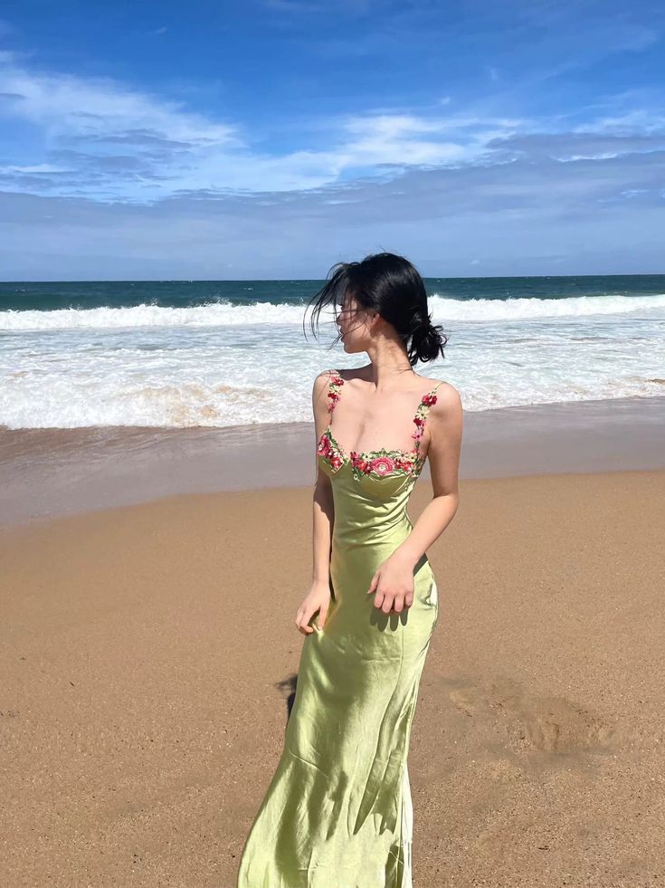 Cute Floral Green Party Dress, Sweetheart Sheath Prom Dress,AST1804