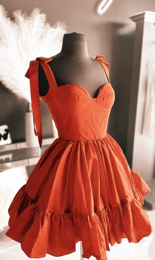 Vestidos cortos elegantes de Hoco, vestido de fiesta con tirantes finos, minivestidos formales para octavo grado, trajes de verano para la escuela secundaria DH06