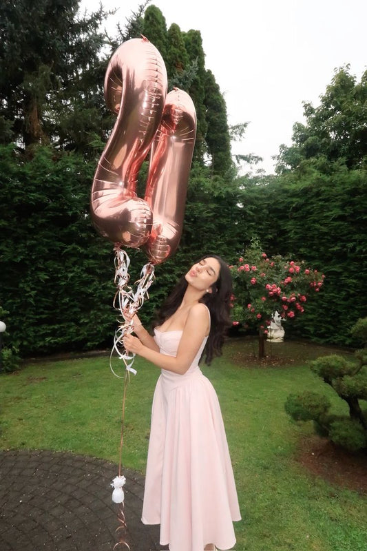 Elegante vestido de fiesta de satén rosa con tirantes finos y corte en A para verano, ideal para cumpleaños número 20 y cumpleaños número 18, DH1007