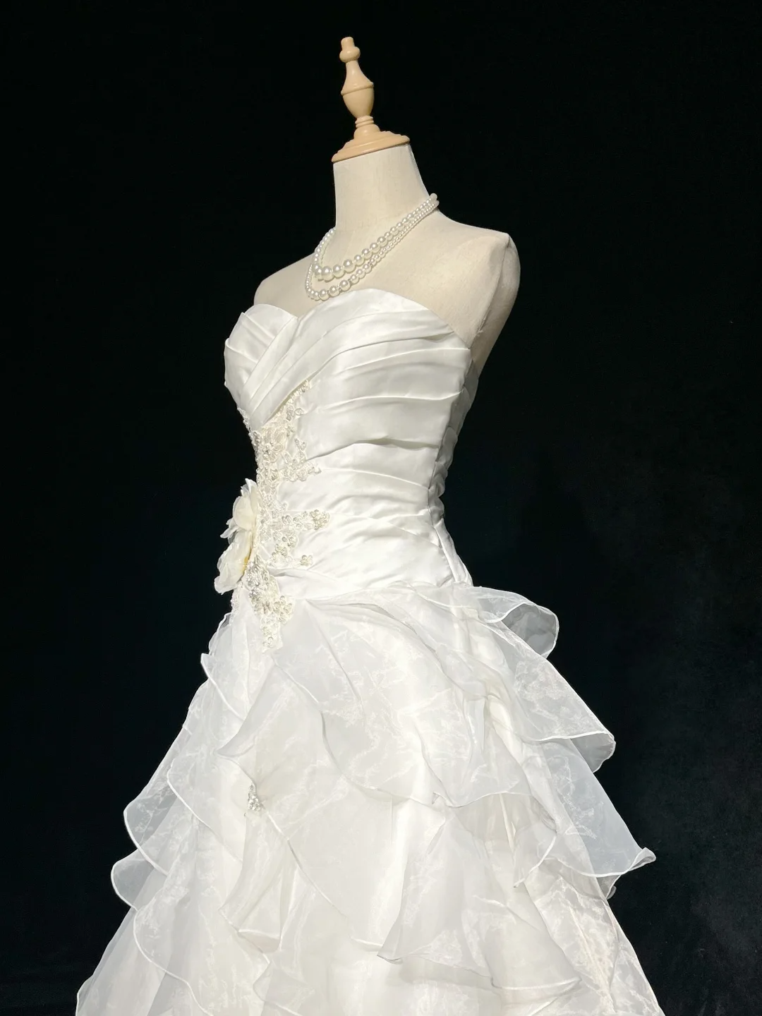 Vestido de novia único, vestido de baile, sin tirantes, de encaje, sin mangas, blanco, años 50, vestidos de novia modestos, DH1105