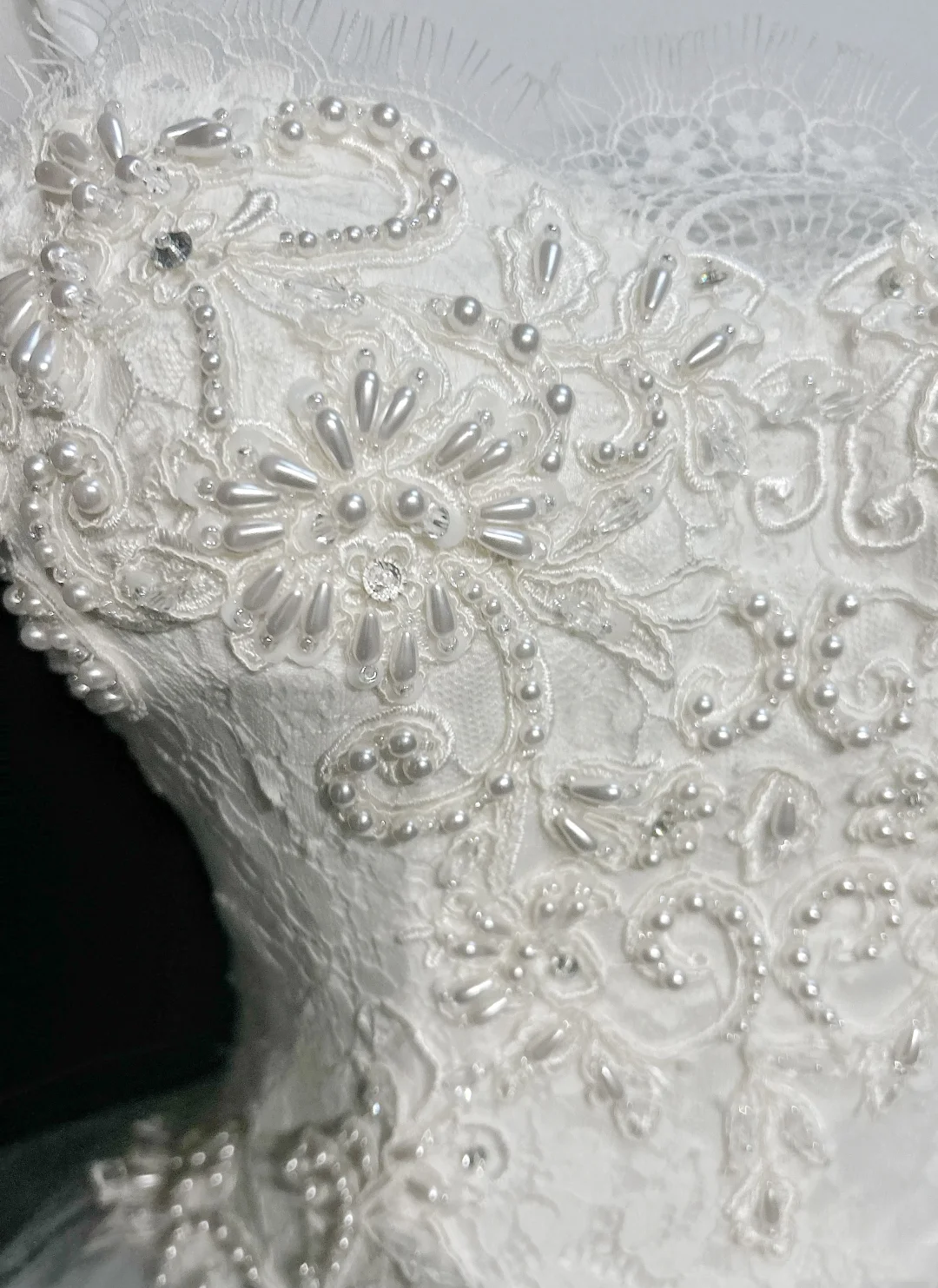 Vestido de novia único con tirantes finos, corte alto y bajo, de encaje, sin mangas, blanco, años 50, vestidos de novia modestos DH1115