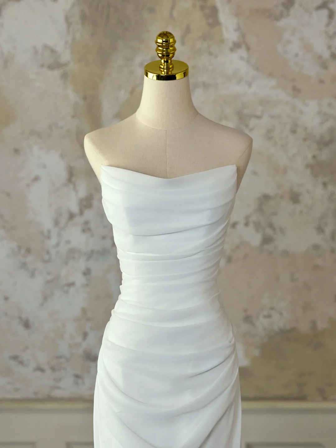 Vestido de novia modesto de corte sirena, escote corazón, sin mangas, de gasa, largo, blanco, elegante, DH1129
