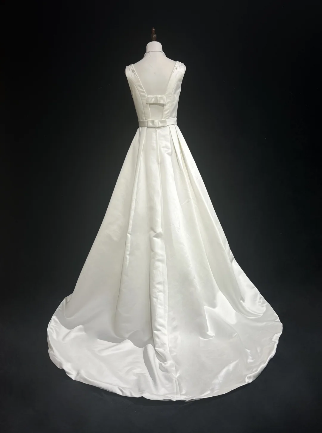 Vestido de novia único, vestido de fiesta, escote cuadrado, largo, blanco, de satén, años 70, vestidos de novia vintage DH1146
