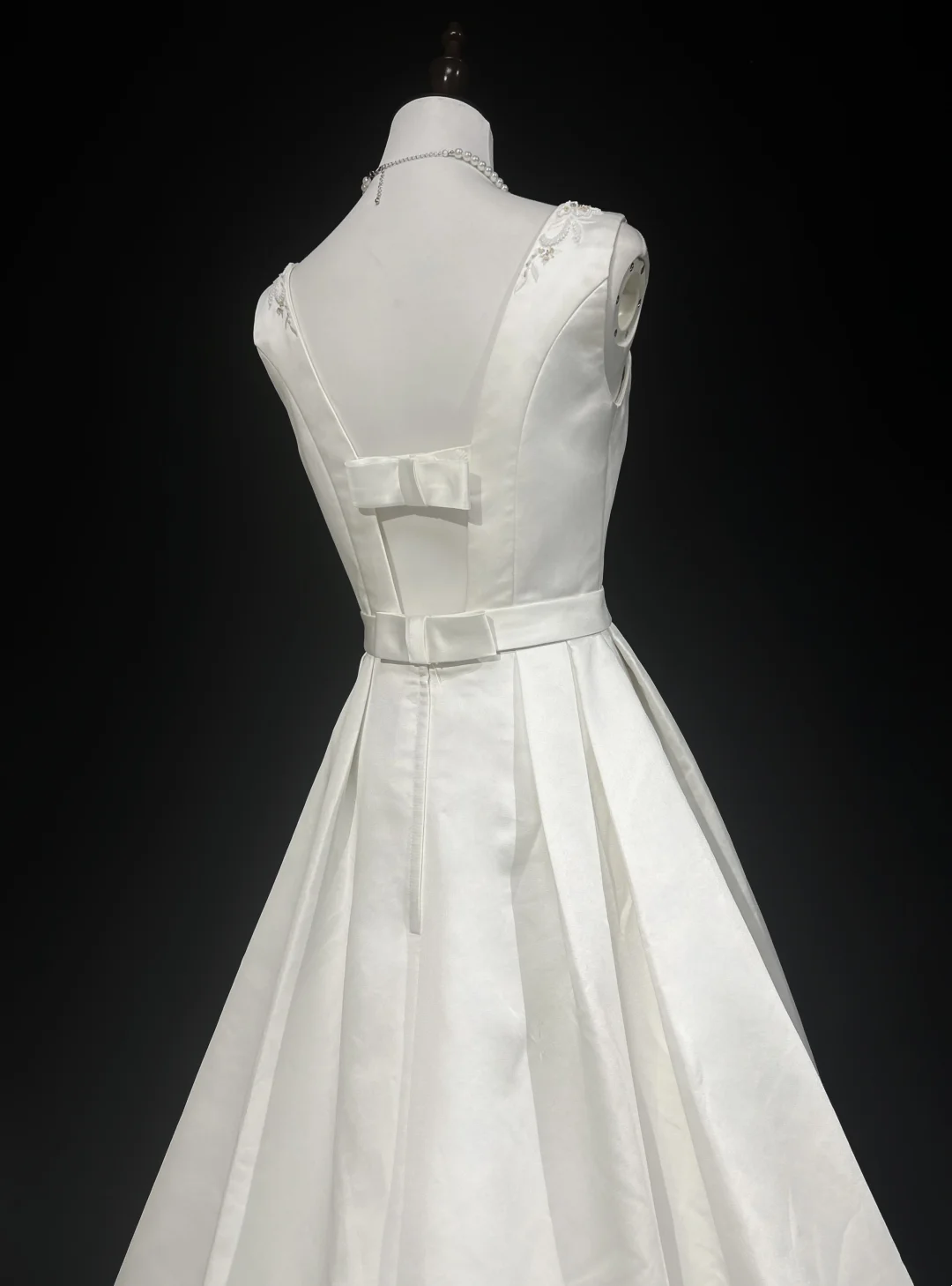 Vestido de novia único, vestido de fiesta, escote cuadrado, largo, blanco, de satén, años 70, vestidos de novia vintage DH1146