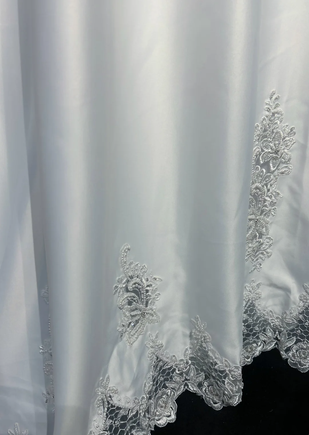 Vestido de novia clásico y elegante, corte A, escote en V, largo, blanco, de satén, años 70, estilo vintage, DH1149