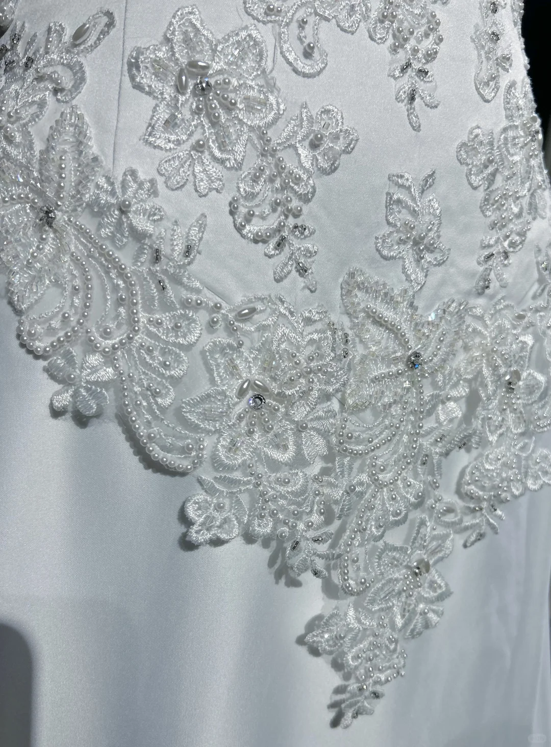 Vestido de novia clásico y elegante, corte A, escote en V, largo, blanco, de satén, años 70, estilo vintage, DH1149