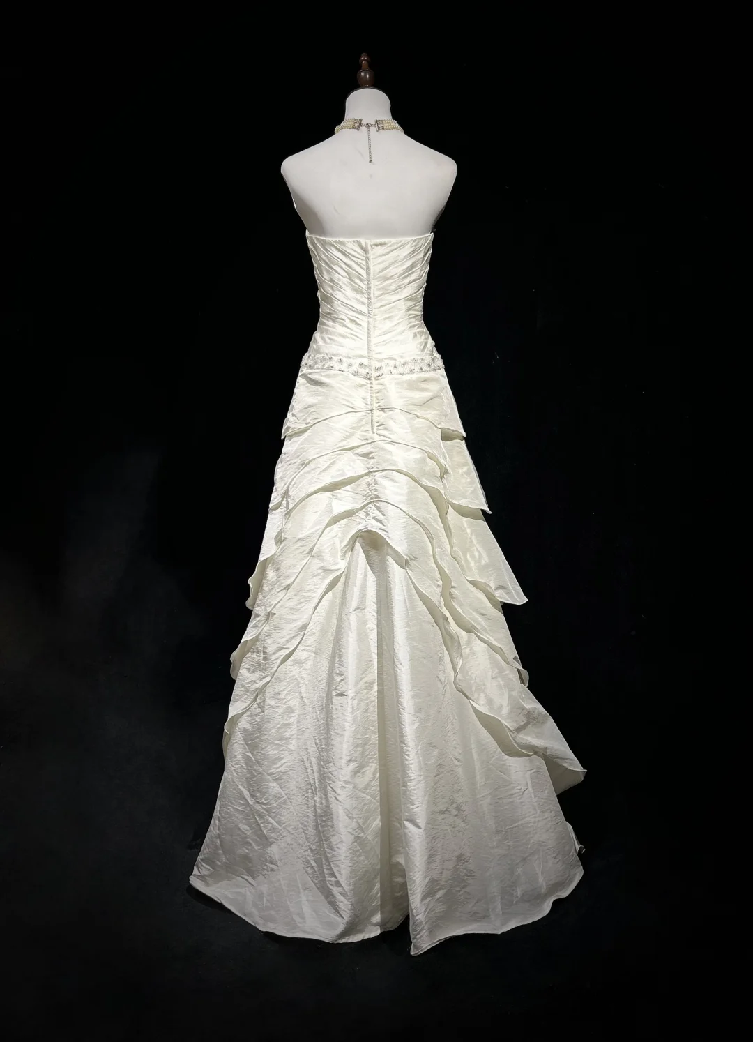 Vestido de novia clásico de corte A, escote corazón, blanco, satén, largo, años 70, vestido de novia vintage, DH1257