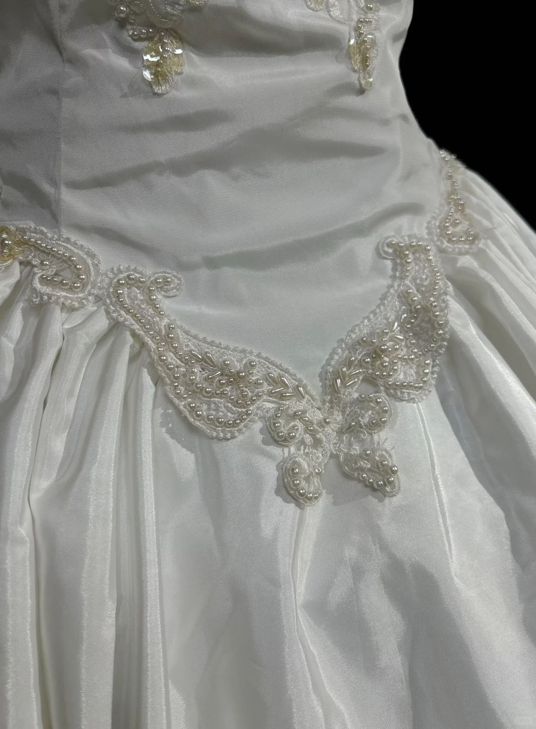 Vestido de novia único, de fiesta, con hombros descubiertos, blanco, de manga corta, de encaje, estilo vintage de los años 80, DH1258