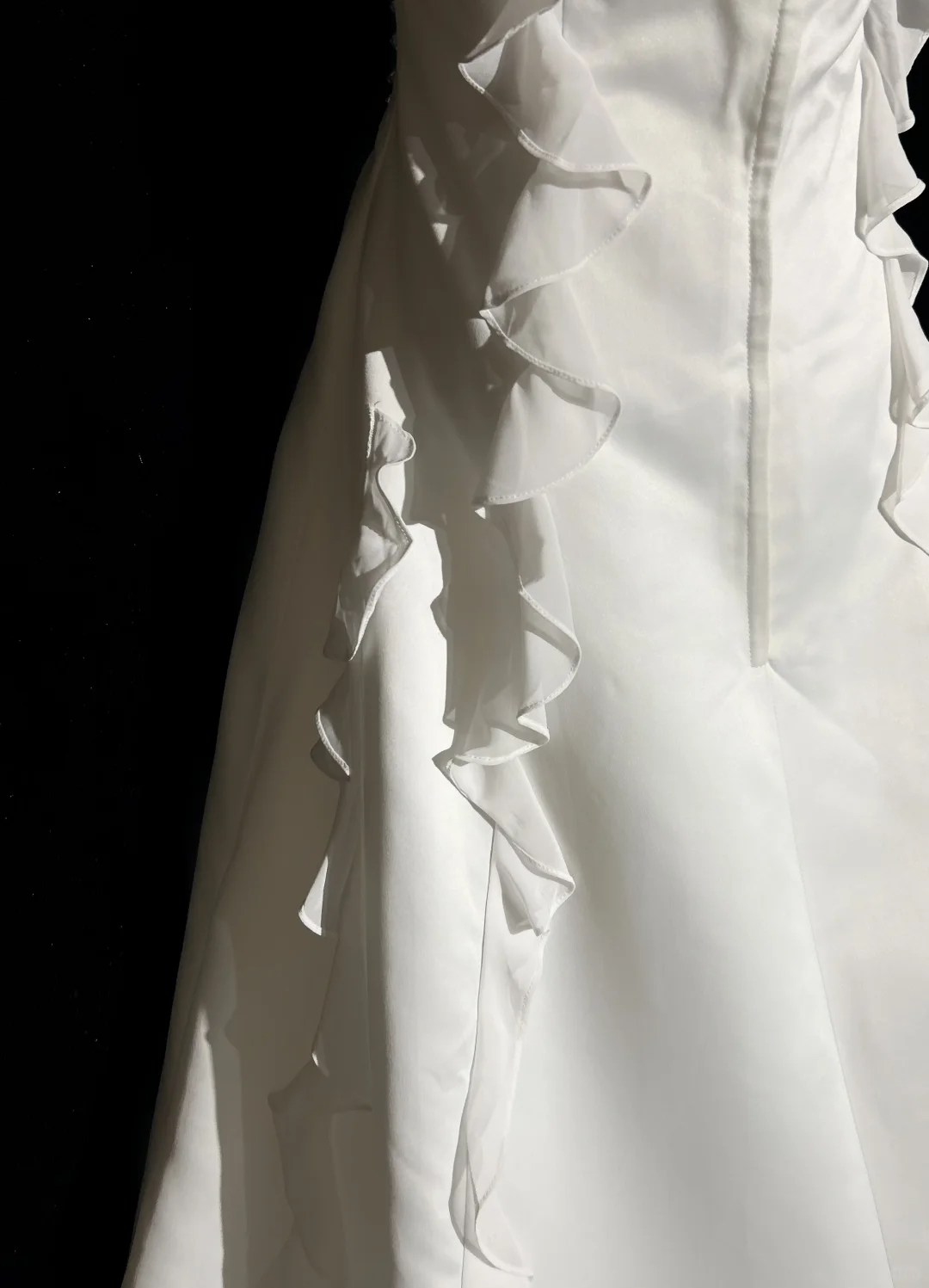 Vestido de novia único, corte A, estilo halter, con cuentas, capas, blanco, de gasa, años 90, estilo vintage, DH1263