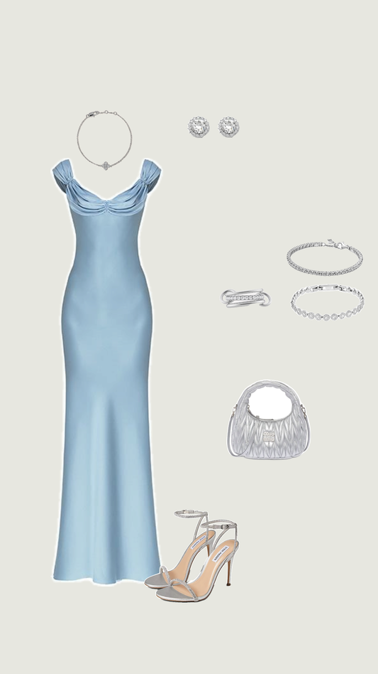 Elegante vestido de fiesta largo de satén azul cielo claro para graduación, verano, para 20 cumpleaños y 18 años, DH1276