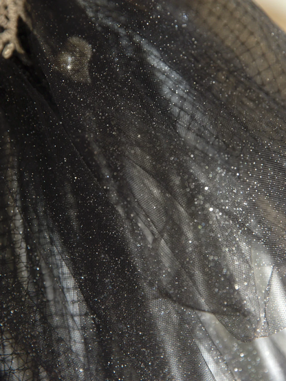 Vestido de quinceañera de lujo con escote corazón, hombros descubiertos, apliques de encaje y tul negro, vestido de quinceañera, vestidos formales, vestido de 15 años, vestido de dulces 16 DH1292