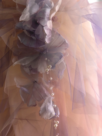 Vestido de quinceañera de lujo, sin tirantes, sin mangas, de tul, para 15 años, dulce 16, DH1293