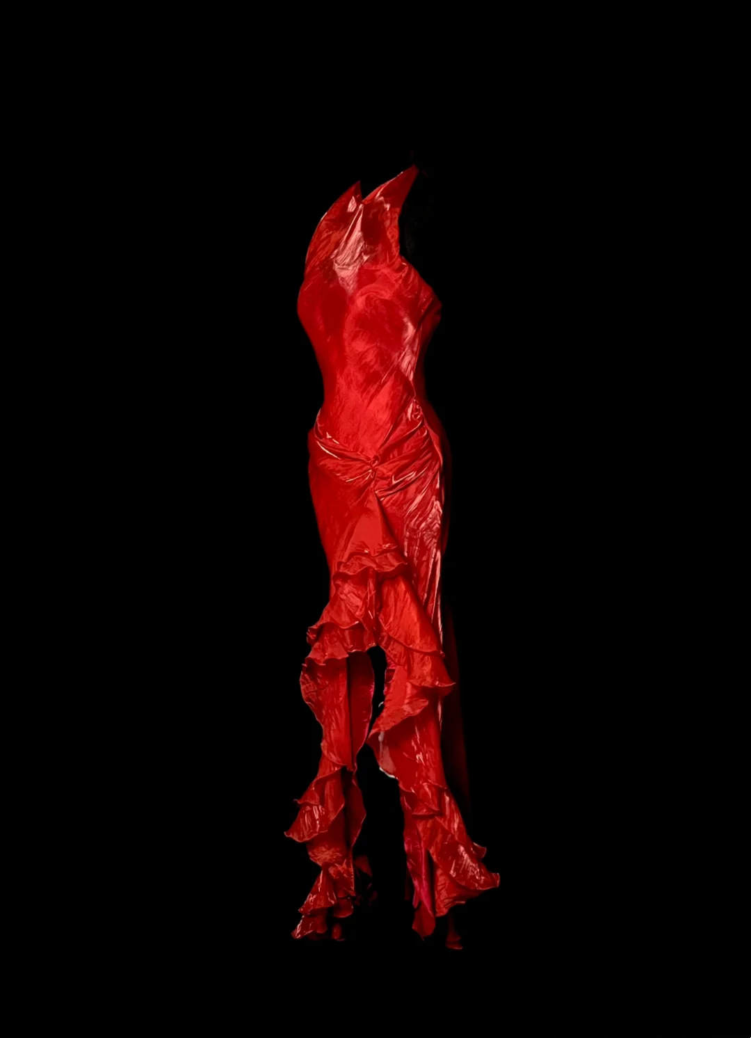Elegante vestido de fiesta largo de satén rojo con cuello halter, para verano, para celebrar 20 cumpleaños y 18 años, DH1325