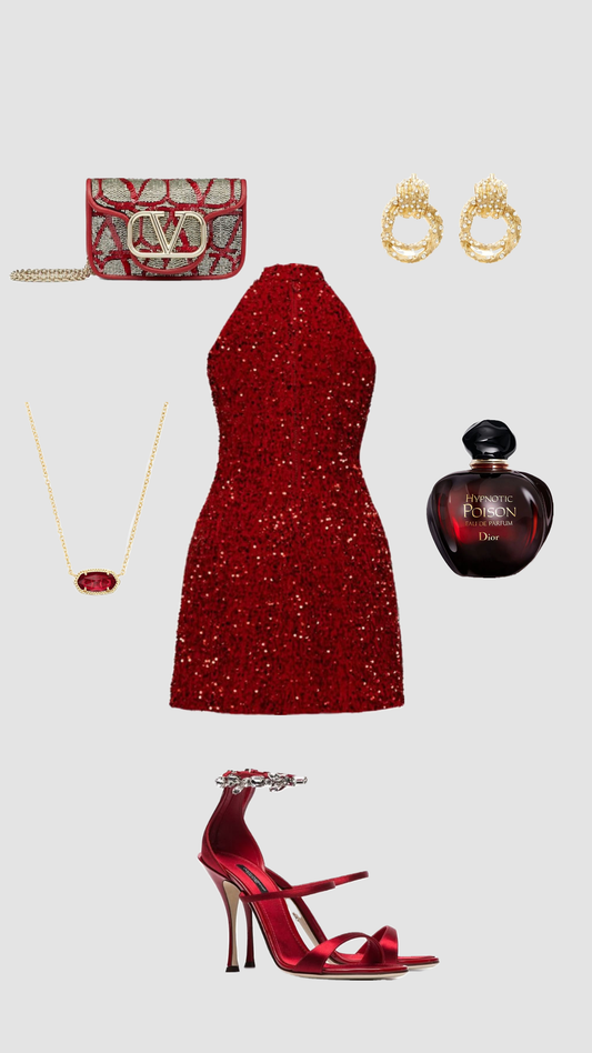 Fancy A line High Neck Red Sequin Mini Short Formal 7th Grade Homecoming Dresses Middle School Short Prom Dress Hoco Outfits DH1347