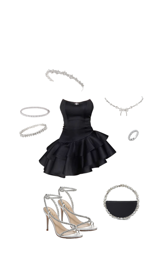 Cute Sheath Strapless Little Black Dress Satin Mini Short Formal 7th Grade Homecoming Dresses Middle School Short Prom Dress Hoco Outfits DH1366