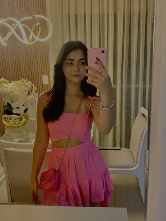 Vestidos de fiesta cortos de satén rosa con tirantes finos, corte A, para octavo grado, de verano, para escuela secundaria, DH143