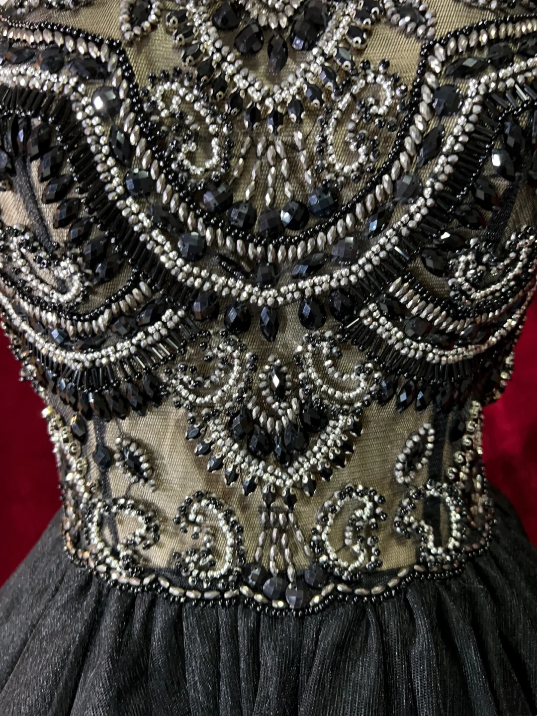 Vestido de fiesta corto de tul negro con cuello alto, minivestido formal para séptimo grado, para graduación, cóctel y cumpleaños, DH1432