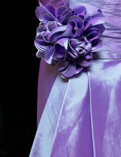 Vestido de fiesta vintage de tafetán color uva, escote cuadrado, largo hasta la rodilla, para octavo grado, vestido de cóctel para secundaria, Hoco Outfits DH1465