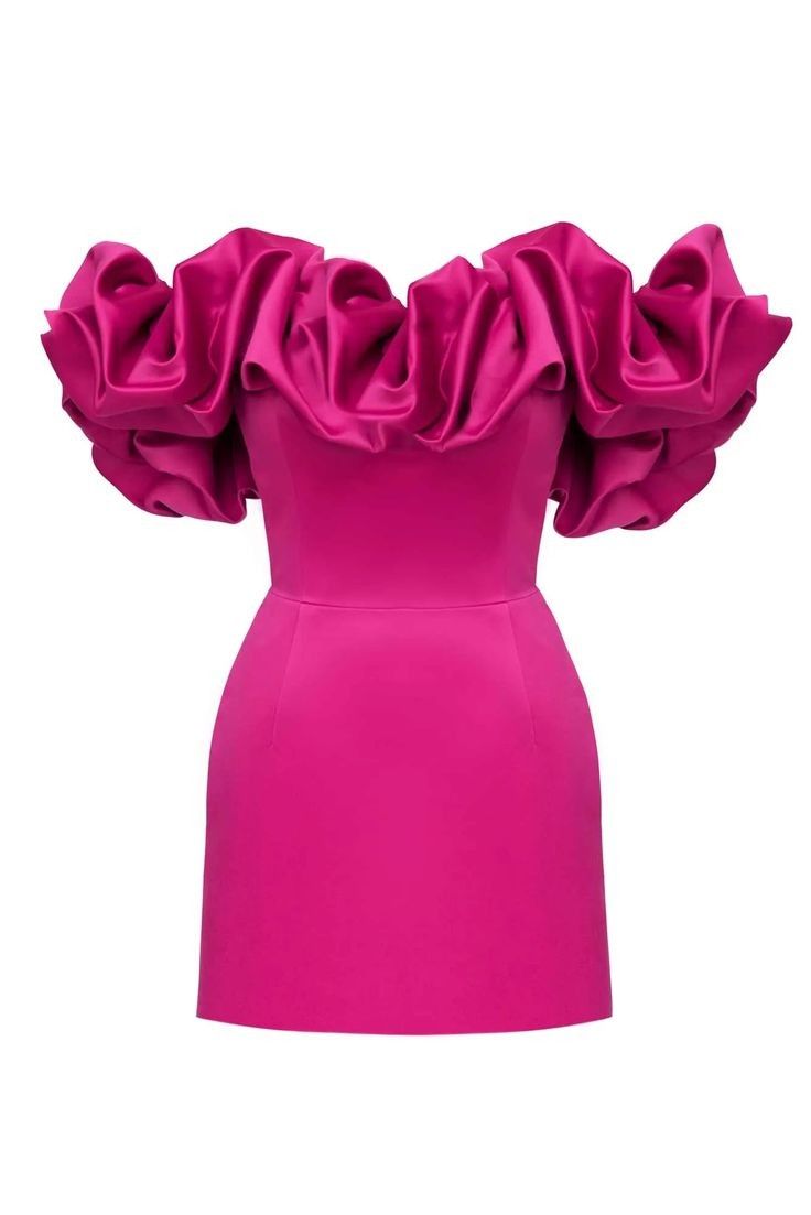 Lindo vestido de fiesta de satén rosa con hombros descubiertos para octavo grado, vestido de verano para escuela secundaria, atuendos para fiesta DH149