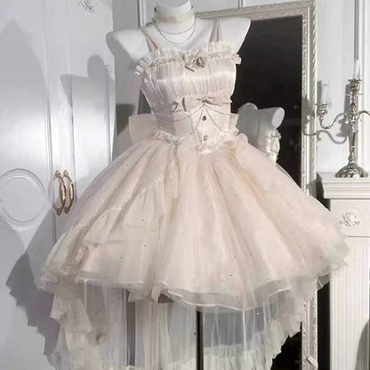 Vestido de fiesta corto de tul con tirantes finos para octavo grado, vestido de cóctel para secundaria, atuendos Hoco DH1616