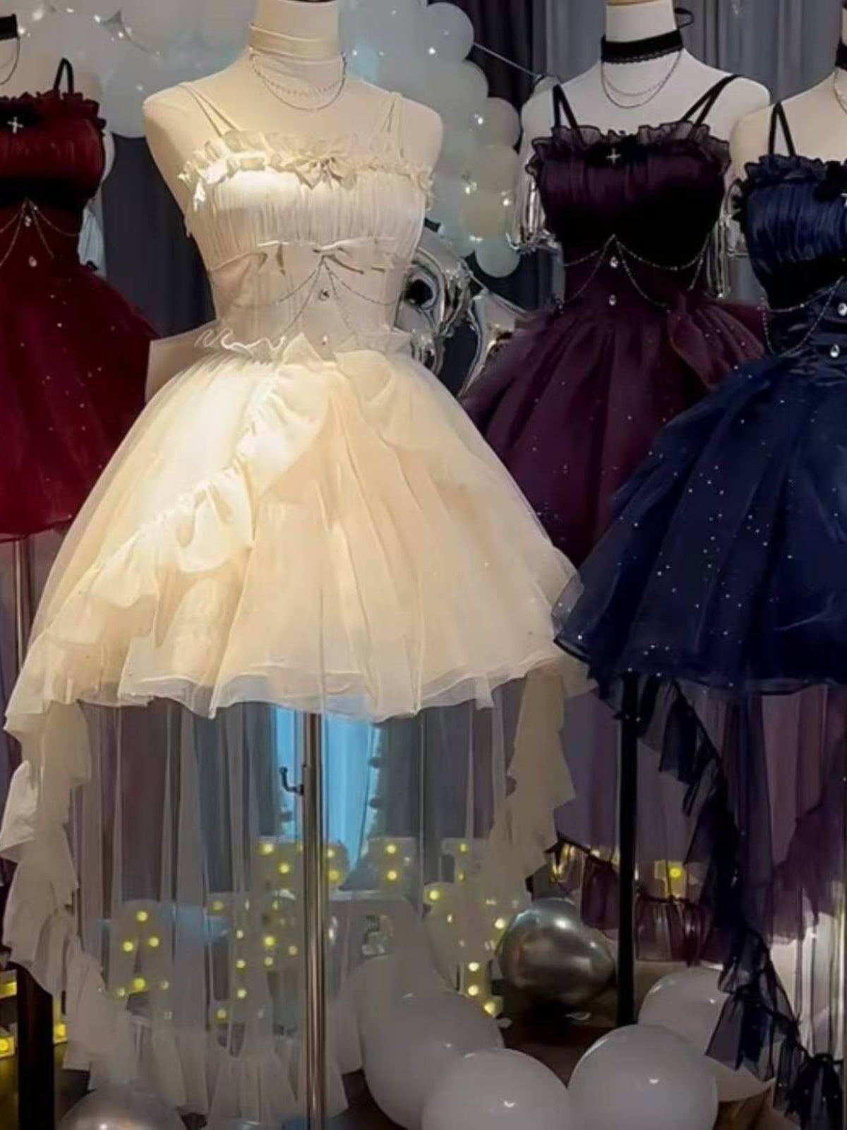 Cute French Style Ladies Fairy High Low Spaghetti Straps Tulle Gotica Formal 8th Grade Homecoming Dresses Lolita Dress Hoco Outfits Lolita Outfits DH1659