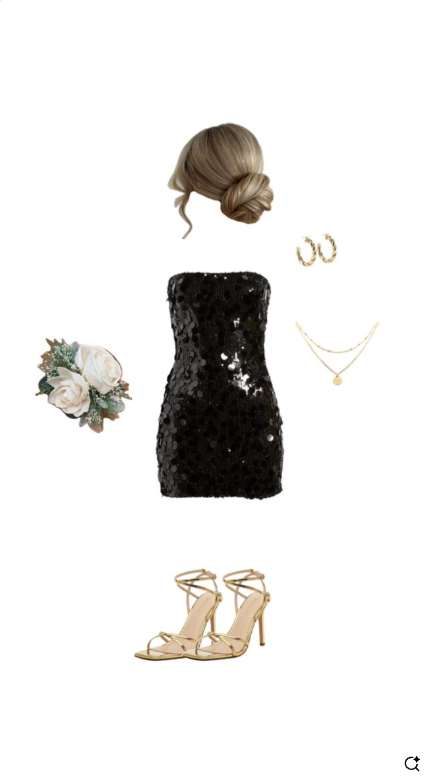 Vestido corto elegante, sin tirantes, ajustado, con lentejuelas negras, para fiesta de 8.º grado, de graduación, para escuela secundaria, para cumpleaños número 21, DH1728