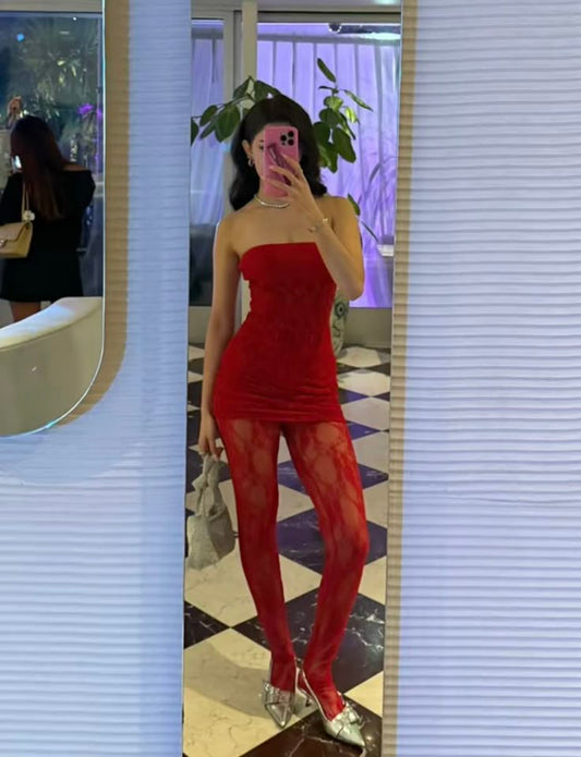 Cute Sheath Strapless Red Grad Dress Inspo Short Mini Formal 8th Grade Homecoming Dresses High School Hoco Court Dress Graduation Dress Hoco Outfits DH1823