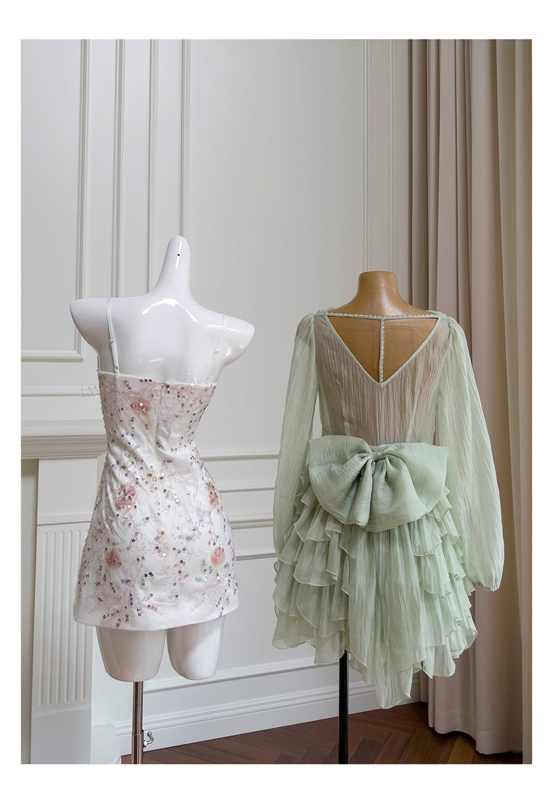 Cute Sheath Spaghetti Straps White Grad Dress Inspo Short Mini Formal 8th Grade Homecoming Dresses High School Hoco Court Dress Graduation Dress Hoco Outfits DH1899