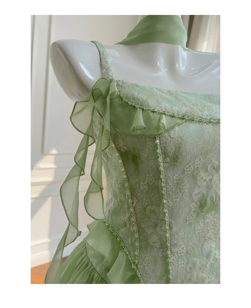 Cute A Line Spaghetti Straps Sage Green Chiffon Grad Dress Inspo Short Mini Formal 8th Grade Homecoming Dresses High School Hoco Court Dress Graduation Dress Hoco Outfits DH1901