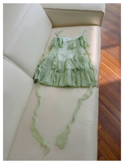 Cute A Line Spaghetti Straps Sage Green Chiffon Grad Dress Inspo Short Mini Formal 8th Grade Homecoming Dresses High School Hoco Court Dress Graduation Dress Hoco Outfits D1901