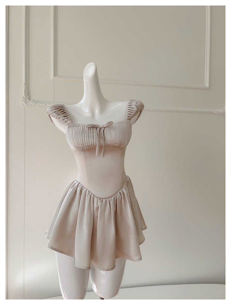 Simple A Line Square Champagne Chiffon Short Mini Formal 8th Grade Homecoming Dresses High School Hoco Court Dress Graduation Dress Cocktail Outfits DH1902