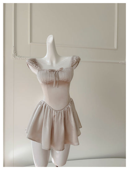 Simple A Line Square Champagne Chiffon Short Mini Formal 8th Grade Homecoming Dresses High School Hoco Court Dress Graduation Dress Cocktail Outfits DH1902