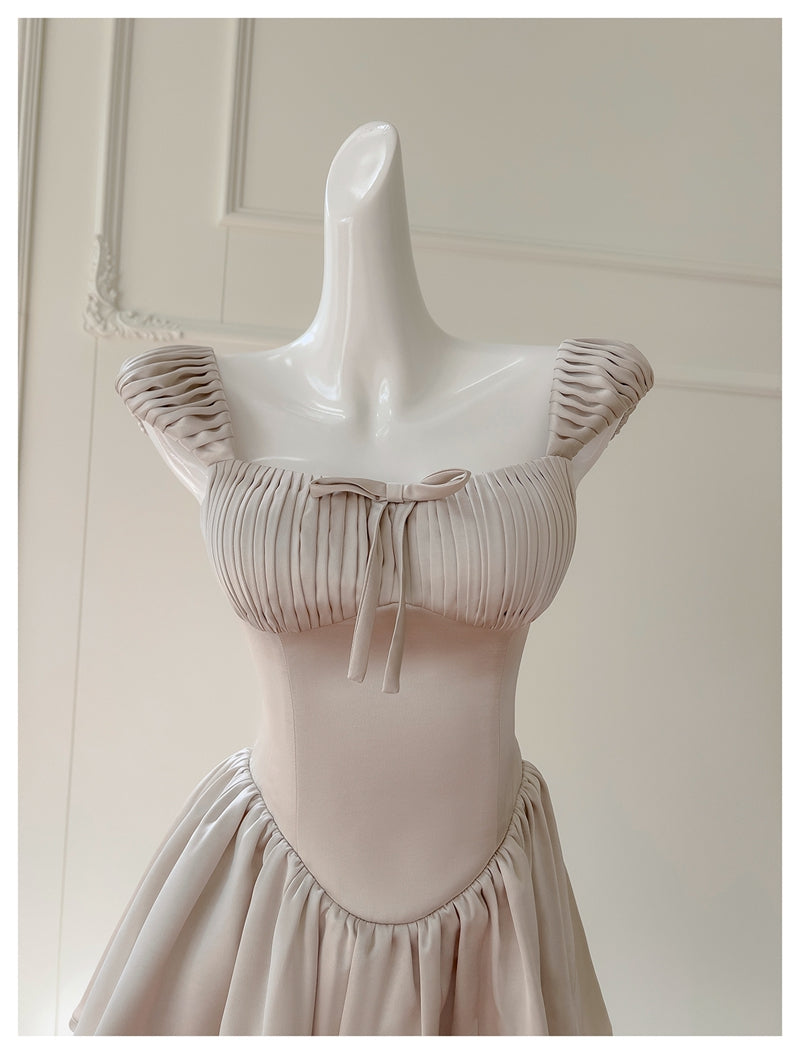 Simple A Line Square Champagne Chiffon Short Mini Formal 8th Grade Homecoming Dresses High School Hoco Court Dress Graduation Dress Cocktail Outfits DH1902