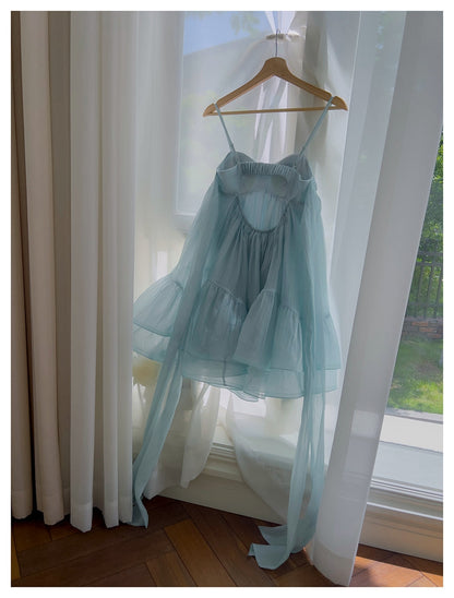 Simple A Line Spaghetti Straps Blue Open Backs Grad Dress Inspo Short Mini Formal 8th Grade Homecoming Dresses High School Hoco Court Dress Graduation Dress Hoco Outfits DH1905