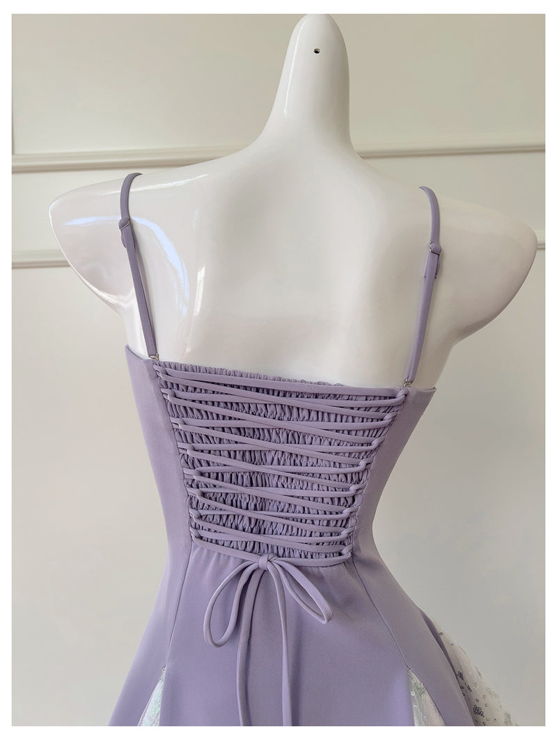 Pretty A Line Spaghetti Straps Corset Back Grad Dress Inspo Short Mini Formal 8th Grade Homecoming Dresses High School Hoco Court Dress Graduation Dress Hoco Outfits DH1907