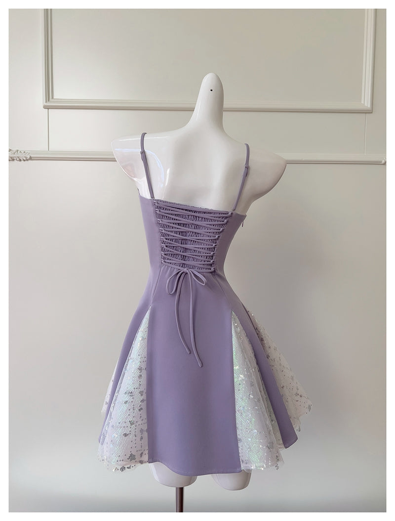 Pretty A Line Spaghetti Straps Corset Back Grad Dress Inspo Short Mini Formal 8th Grade Homecoming Dresses High School Hoco Court Dress Graduation Dress Hoco Outfits DH1907